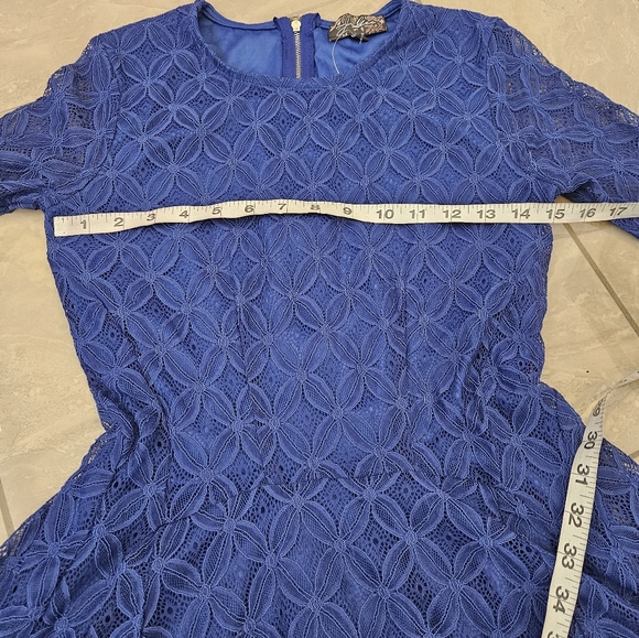 JLee blue lace dress size small - Picture 8 of 9